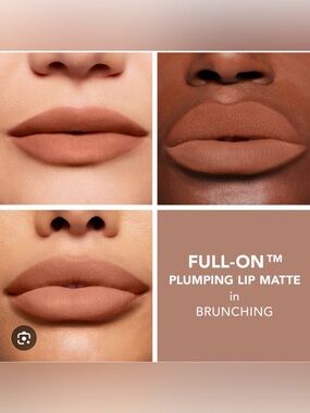 Buxom Full-On Plumping Lip Matte in Brunching — Neutral Brown Lipstick